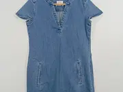 Vorschaubild 3 von Damen Jeanskleid Freizeitkleid Blau Gr. 34;XS Baumwolle Casual