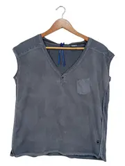 Vorschaubild 1 von G-Star Damen Tank Top Mesh V-Ausschnitt Grau Gr. 34/XS Streetwear