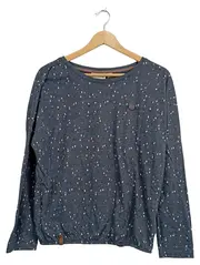 Vorschaubild 1 von Damen Langarmshirt Gr. M Grau Punkte Casual Brave New Word