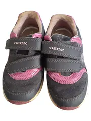 Vorschaubild 1 von Mädchen Sneaker low Gr. 27 Grau Pink Klettverschluss Freizeitschuh