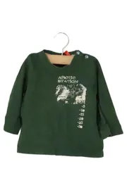 Vorschaubild 1 von Kinder Langarmshirt Gr. 80 Grün Casual Arctic Station Print