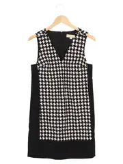 Vorschaubild 1 von Freizeitkleid Damen Gr. 40/L Mehrfarbig Hahnentritt Muster Casual