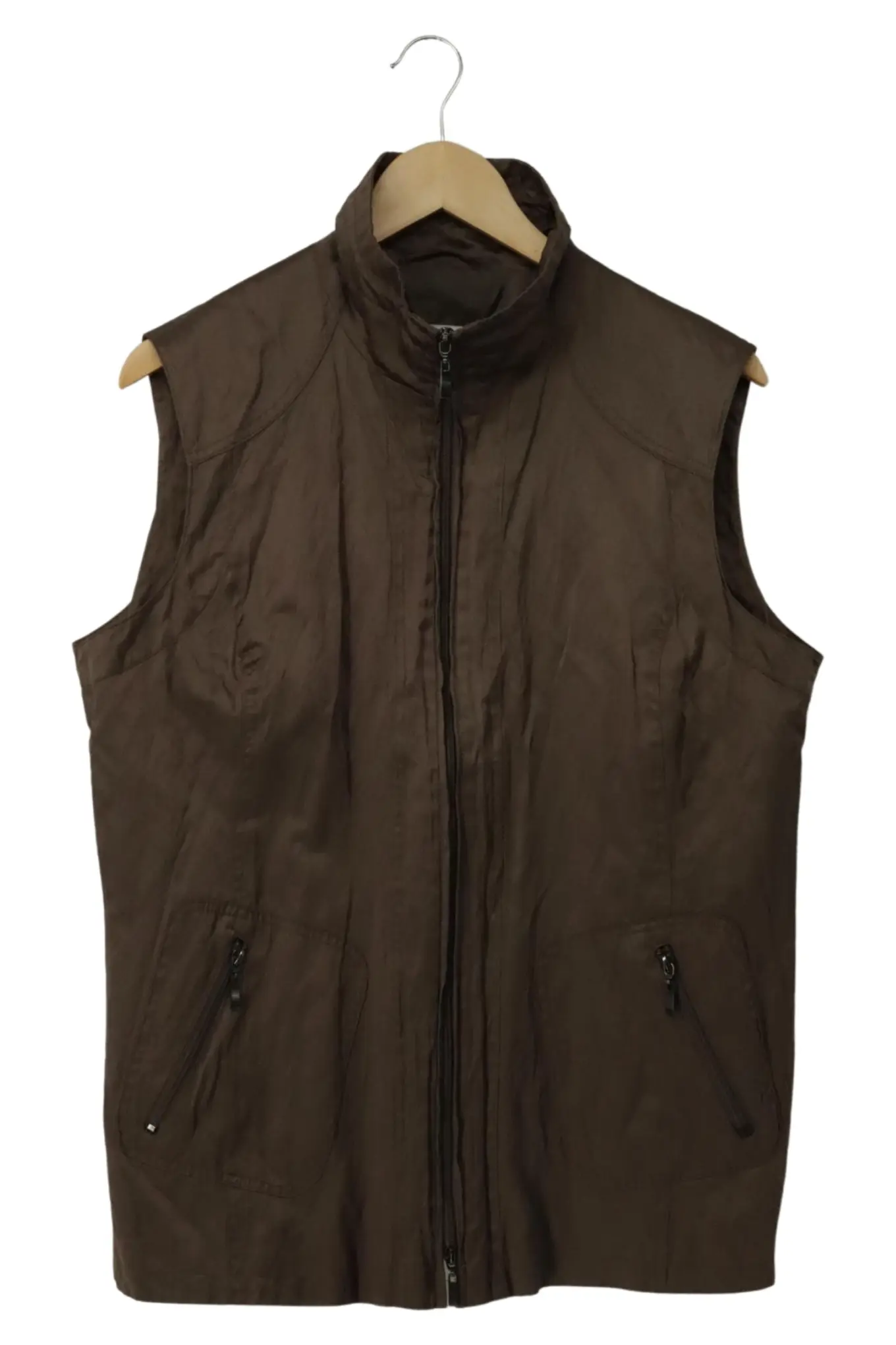 FRANK WALDER Damen Steppweste Gr. 44/XXL Braun Casual Gesteppt