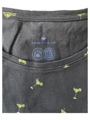 Vorschaubild 3 von Damen T-Shirt Gr. M Blau Kurzarm Baumwolle Grafik Muster Freizeit