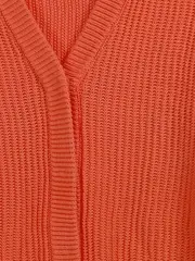 Vorschaubild 2 von Jake's Damen Strickjacke Orange Gr. 36/S Casual Rippstrick