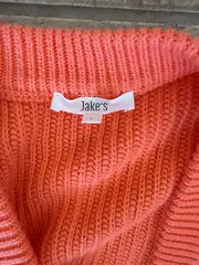 Vorschaubild 3 von Jake's Damen Strickjacke Orange Gr. 36/S Casual Rippstrick