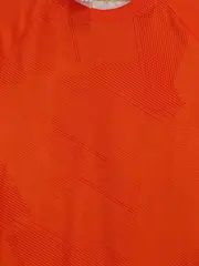 Vorschaubild 3 von Sport Shirt Kinder Gr. 140 Orange Streifen Logo-Print