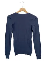 Vorschaubild 2 von Damen Sweatshirt Gr. 32/S Blau Casual Knopfleiste