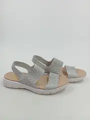 Vorschaubild 2 von Sandalen Damen Gr. 40 Silber Komfortabel Sommerschuhe