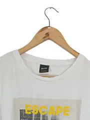 Vorschaubild 3 von Herren T-Shirt mit Print Weiß Gr. XL Casual