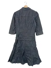 Vorschaubild 2 von Damen Freizeitkleid Hemdblusenkleid Gr. 38/M Blau Baumwolle Casual