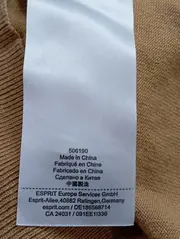 Vorschaubild 5 von Damen Pullover Rollkragen Beige Gr. 36/S Basic Casual Viskose