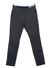 Vorschaubild 1 von Denim Herren Stoffhose Straight Chino kariert Gr. 30/32 Grau