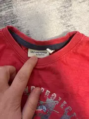 Vorschaubild 3 von Kinder T-Shirt Logo-Print Rot Gr. 128 Baumwolle Casual