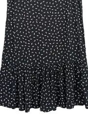 Vorschaubild 3 von Damen Freizeitkleid Gr. 36 Schwarz Casual Grafisches Muster