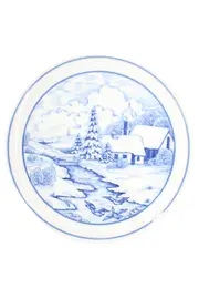 Vorschaubild 1 von Sammelteller Winterlandschaft Weihnachten Porzellan Weiß 20cm