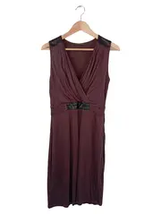 Vorschaubild 1 von Damen Freizeitkleid Gr. 40/L Braun Elegant Viskose Midikleid