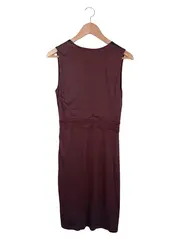 Vorschaubild 2 von Damen Freizeitkleid Gr. 40/L Braun Elegant Viskose Midikleid