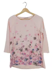 Vorschaubild 1 von my blue Damen Bluse Shirt Blumenmuster Rosa Gr. 36/38 3/4-Arm