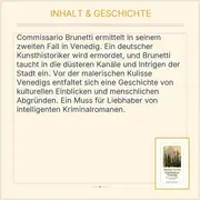 Vorschaubild 5 von Venedig Donna Leon Krimi Commissario Brunetti 2. Fall Diogenes