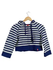 Vorschaubild 1 von edc Sweatjacke Damen gestreift Kapuze Maritim Baumwolle Mehrfarbig Gr. 36/S