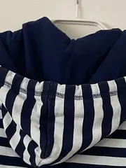 Vorschaubild 3 von edc Sweatjacke Damen gestreift Kapuze Maritim Baumwolle Mehrfarbig Gr. 36/S