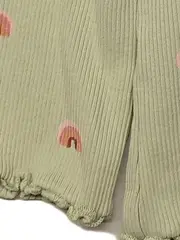 Vorschaubild 3 von Langarmshirt Mädchen Gr. 86 Regenbogen Grün Rippstrick