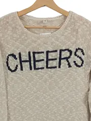 Vorschaubild 2 von Damen Pullover Beige Gr. 34/XS mit CHEERS Aufdruck Casual
