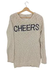 Vorschaubild 1 von Damen Pullover Beige Gr. 34/XS mit CHEERS Aufdruck Casual