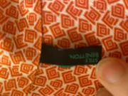 Vorschaubild 3 von BENETTON Damen Bluse Orange Gr. 42 3/4-Arm Casual Grafisch