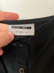 Vorschaubild 2 von Damen Trägerkleid Schwarz Gr. S Lyocell Knopfleiste Casual