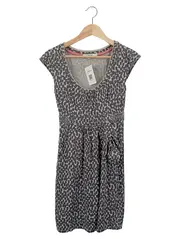 Vorschaubild 1 von Freizeitkleid Damen M 38 Grau Vintage Elegant Baumwolle Modal Raffungen