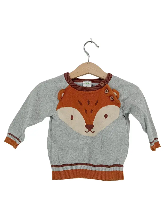 ALANA Kinder Pullover 80 Fuchs Motiv Mehrfarbig Baumwolle