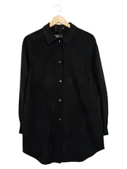 Vorschaubild 1 von Damen Hemdbluse Schwarz Gr. S Modern Langarm
