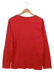 Vorschaubild 2 von Herren Pullover Gr. 50/L Rot Casual Langarm Schriftzug