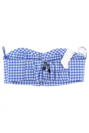 Vorschaubild 2 von Damen Bustier M Blau Kariert Gingham Top Sommer Casual Vintage