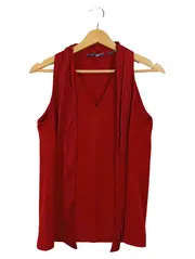 Vorschaubild 1 von Damen Top Rot Gr. 34/XS mit Schleife