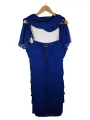 Vorschaubild 3 von Damen Cocktailkleid mit Bolero Blau Gr. 40/L Festlich