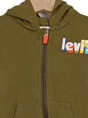 Vorschaubild 2 von Baby Body Strampler Gr. 74 Oliv Kapuze Reißverschluss Logo