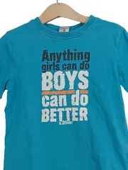 Vorschaubild 4 von Kinder Jungen T-Shirt Blau Gr. 104/110 mit Slogan Kurzarm