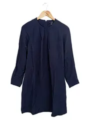 Vorschaubild 1 von Damen Blusenkleid Gr. 34/XS Blau Viskose Tunikakleid Klassisch Elegant