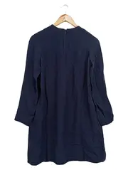 Vorschaubild 2 von Damen Blusenkleid Gr. 34/XS Blau Viskose Tunikakleid Klassisch Elegant