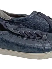 Vorschaubild 3 von Damen Schnürschuhe Sneaker Gr. 39 Blau Casual Leder Optik