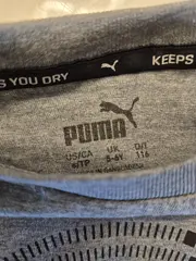 Vorschaubild 5 von Kinder T-Shirt Gr. 116 Grau Logo Print Sportshirt Jungen