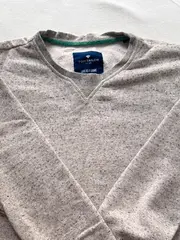 Vorschaubild 2 von Herren Pullover Grau Meliert Gr. 50/L Casual Langarm