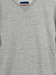 Vorschaubild 5 von Herren Pullover Grau Meliert Gr. 50/L Casual Langarm
