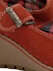 Vorschaubild 3 von Mary Jane Wedges Damen Gr. 38 Rot Wildleder Klettverschluss Keilabsatz