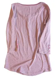 Vorschaubild 9 von EDC Damen Langarmshirt gestreift Gr. 36/S Pink Baumwolle Casual