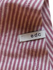 Vorschaubild 8 von EDC Damen Langarmshirt gestreift Gr. 36/S Pink Baumwolle Casual