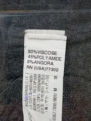 Vorschaubild 4 von Herren Pullover Gr. 48/M Grau Viskose Angora Klassisch Langarm